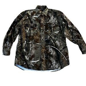REDHEAD Men's Long Sleeve Realtree Camo Button Up Shirt Size LG